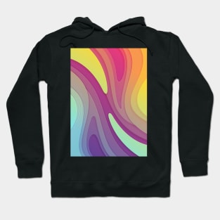 Rainbow | Fluid Contemporary Digital Art Hoodie